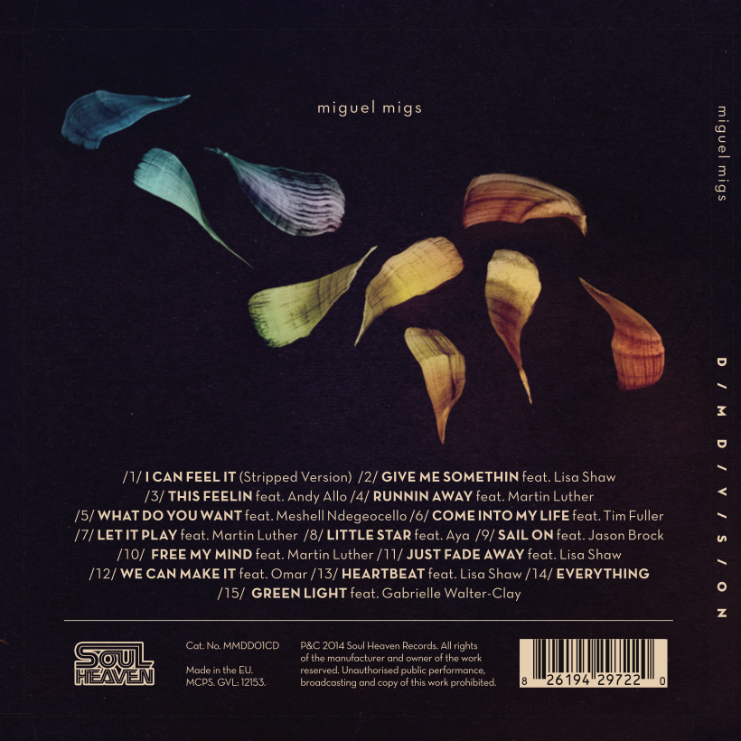 Dim Division Miguel Migs - CD Back Cover